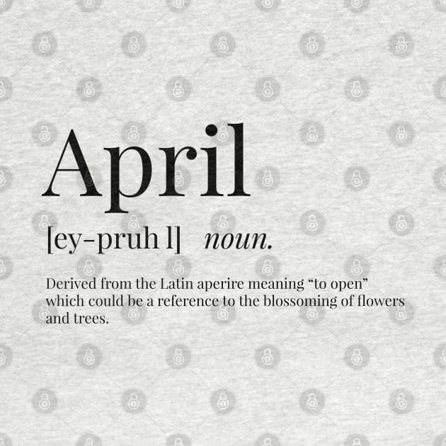 April Definition by definingprints